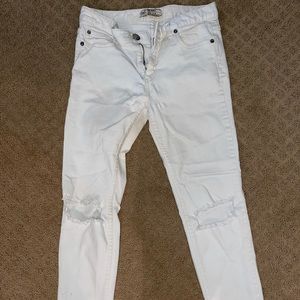 Free people busted knee skinny jeans